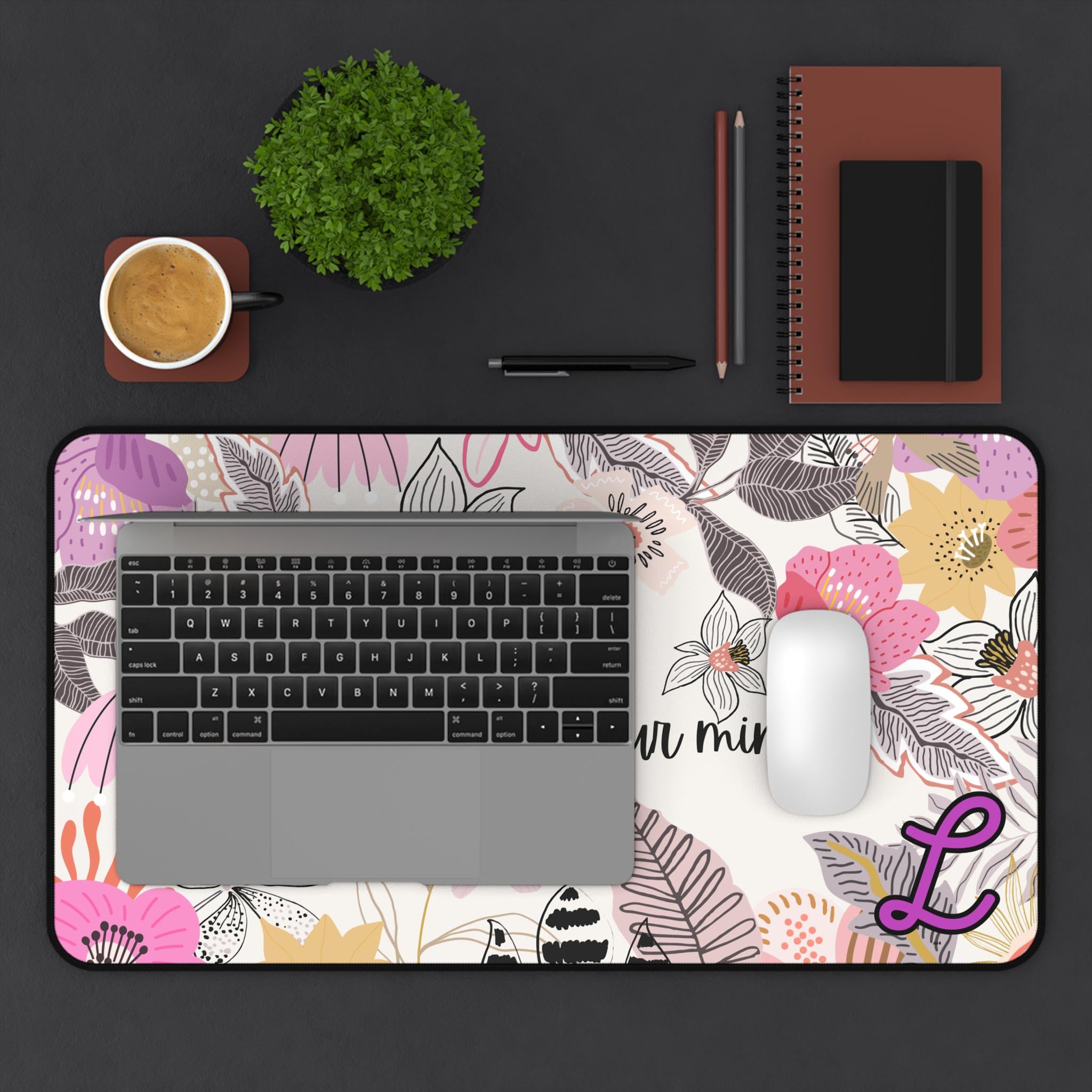 AGMDESIGN "Be Kind To Your Mind" Inspirational Mouse Pad - Mental Health Awareness Desk Accessory
