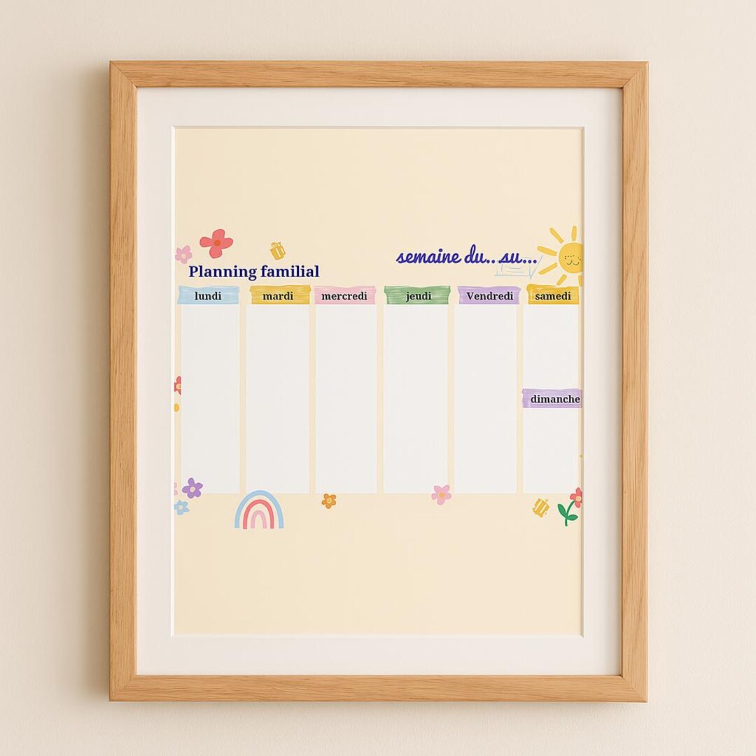 Writing Planner Children.pdf Printable Family Planner - Children's & Parents' Schedule - Colorful ...