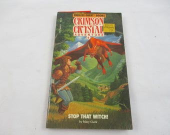 Book Vintage Dungeons and Dragons Endless Quest Book Crimson Crystal Adventure 4, Stop that Witch by Mary Clark TSR 1985