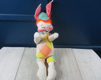 Annalee vintage 1971  Mobilitee doll 20" large Easter bunny boy No tags