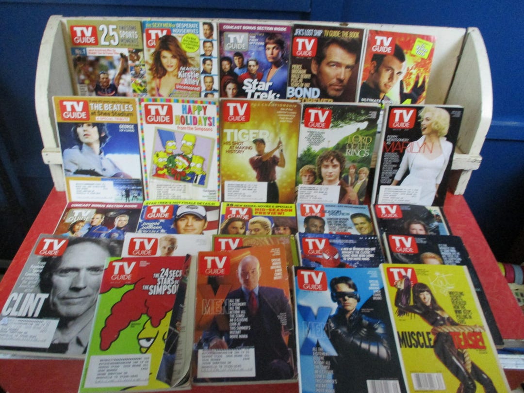 Tv Guide Layout 2000s Vintage Lot of 21 Early 2000's TV Guide Magazines James Bond, Star Trek ...