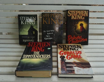 Stephen King lot of 5 books Revival Girl Who Loved Tom Gordon Dolores Claiborne The Tommyknockers Gerald's Game