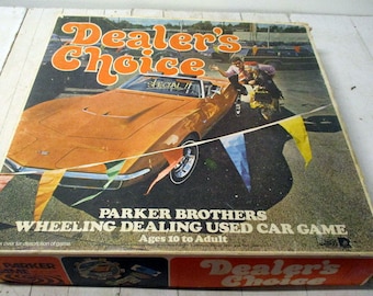 Vintage 1972 Parker Brothers Game Dealer's Choice Wheeling Dealing Used Car Game Complete
