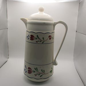 Vintage Nikko Avondale Pattern Thermos Carafe Pot for Coffee or Tea or anything hot or cold Normal scuffs from use Nice Condition