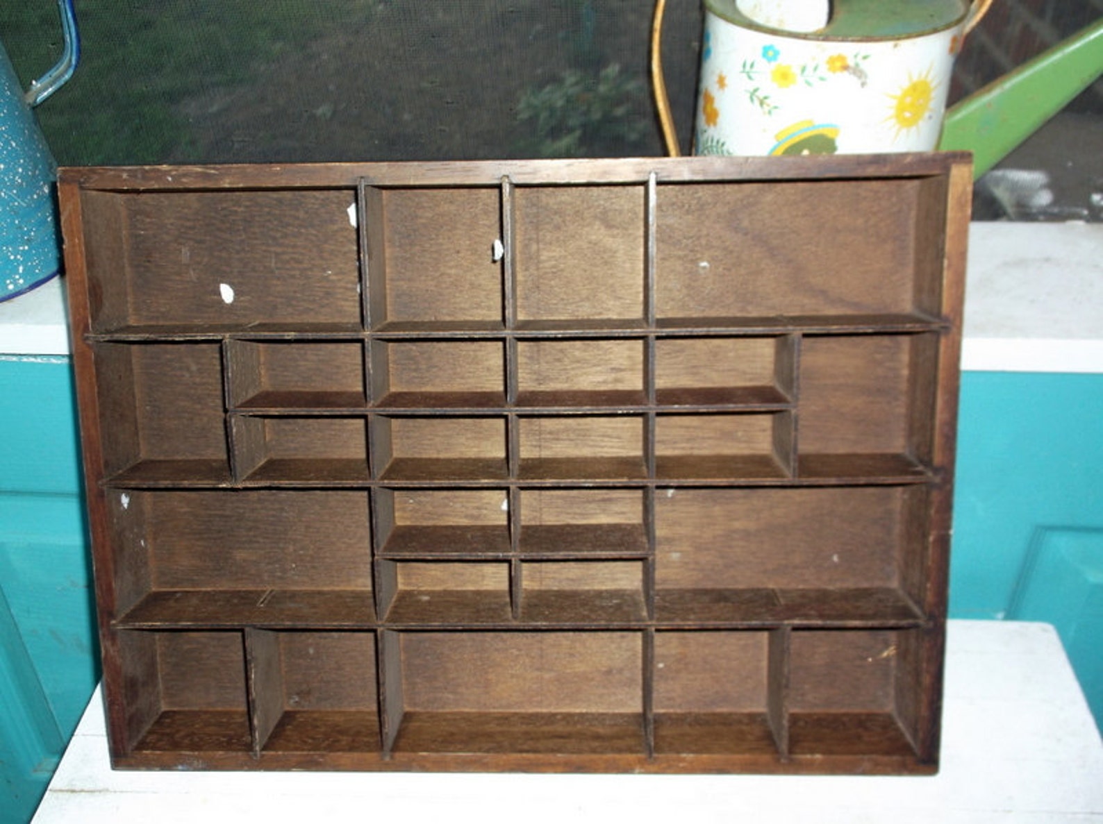 Vintage Wooden Shadow Box Display shelf for Miniatures Cubby Etsy