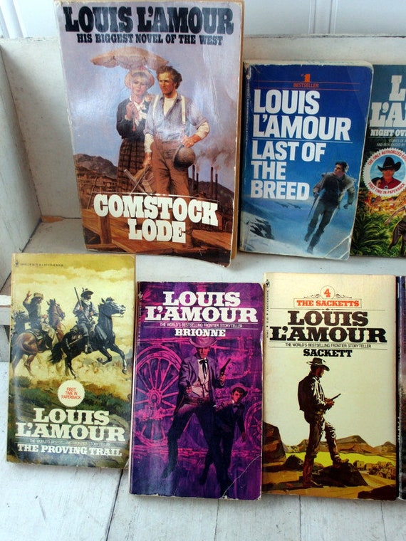 Vintage Lot of 10 Louis L'amour Western Paperback Novels 