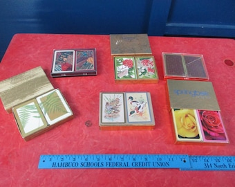 Vintage Playing Cards 2 complete decks Different brands and designs Caspari Congress Springbok Piatnik Most in original boxes Choose