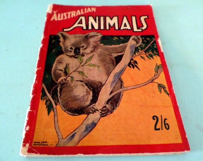Vintage Children's Book AUSTRALIAN ANIMALS 1930's J. Maccallum Etsy