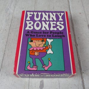 Jogo de cartas vintage Funny Bones, um jogo para quem gosta de rir, Parker Brothers, 1968