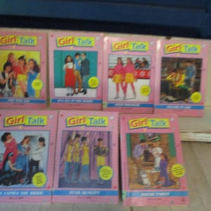 Vintage Lot of 7 Children&#39;s Girls series books from 1980&#39;s 1990&#39;s Girl Talk