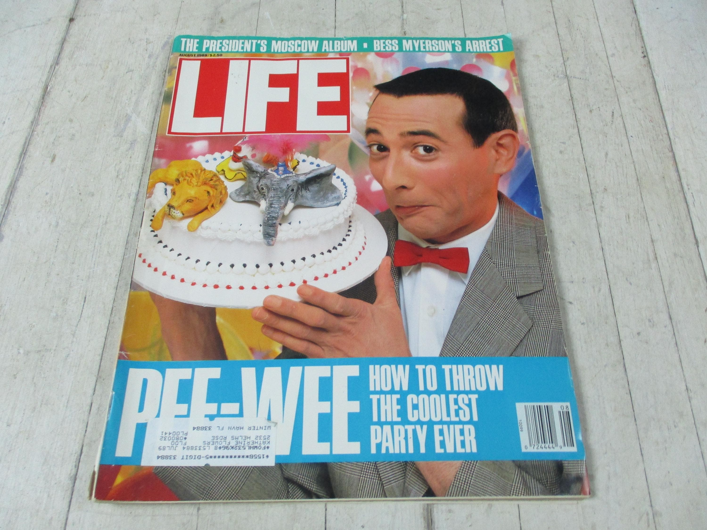 Vintage 1988 August Life Magazine PEE WEE Herman Cover Comedian