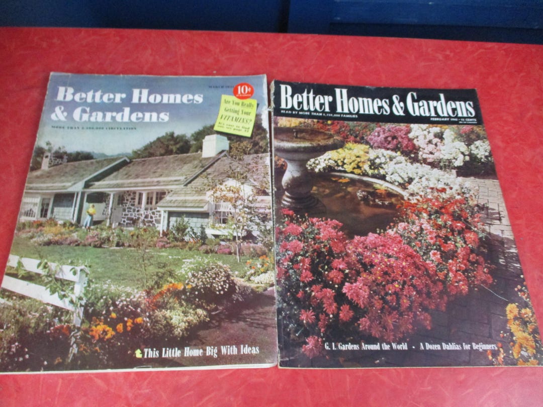 Better Homes and Gardens Magazines Vintage From 1941 and 1945 Flowers ...