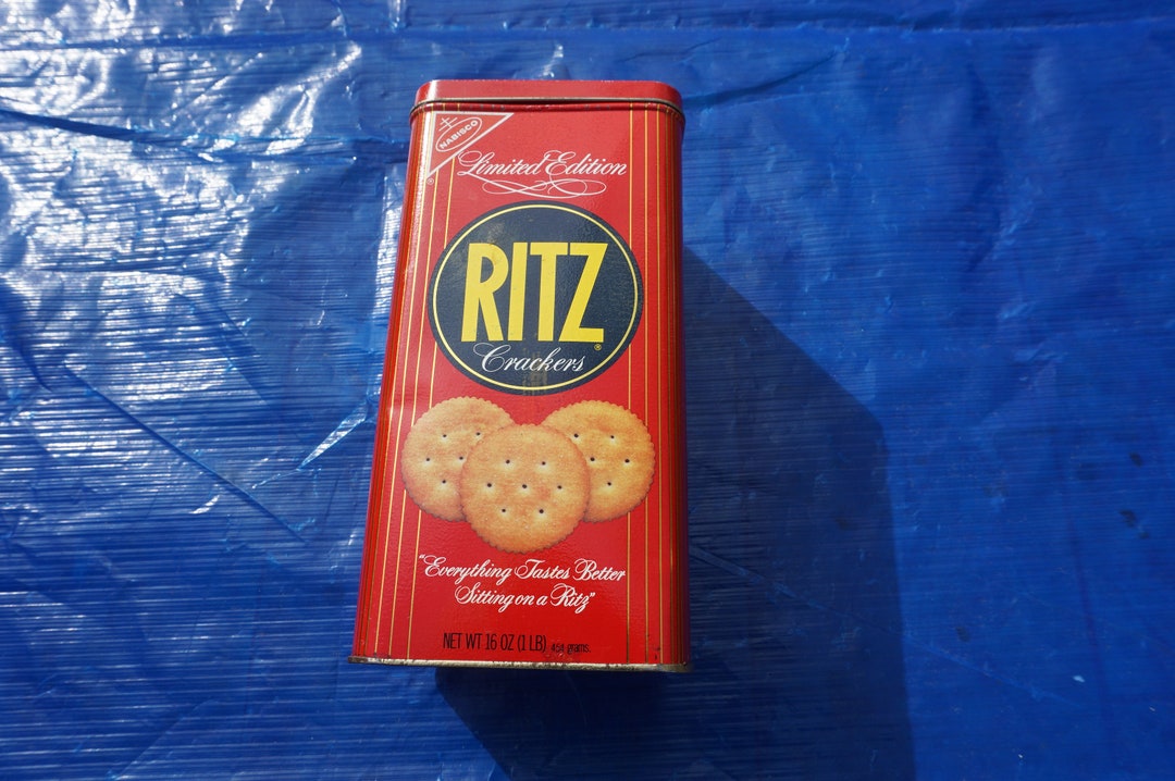 Nabisco Vtg 1986 Ritz Cracker Tin 8 3/4 X 4 X 4 Limited Etsy