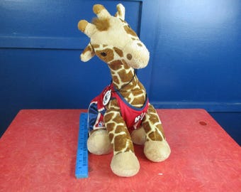 Retired Plush Build a Bear Safari Giraffe in NBA Jersey and Shorts 2002 WWF World Wildlife Fund BAB
