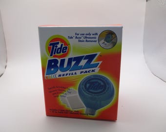販売終了品 Tide BUZZ 詰め替えパック 新品未開封 シミ抜きパッド5枚とTide超音波洗浄液10オンスボトル入り