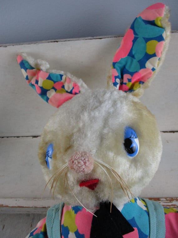 ヴィンテージ テージ ガンド クリエーション J.Swedlin バニーラビット Vintage Gund J. Swedlin Bunny Rabbit Flower Power Fabric