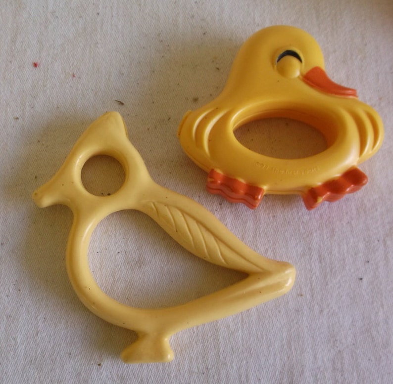 Baby Rattles Vintage Lot Includes Playskool Duck rattle 2 Etsy