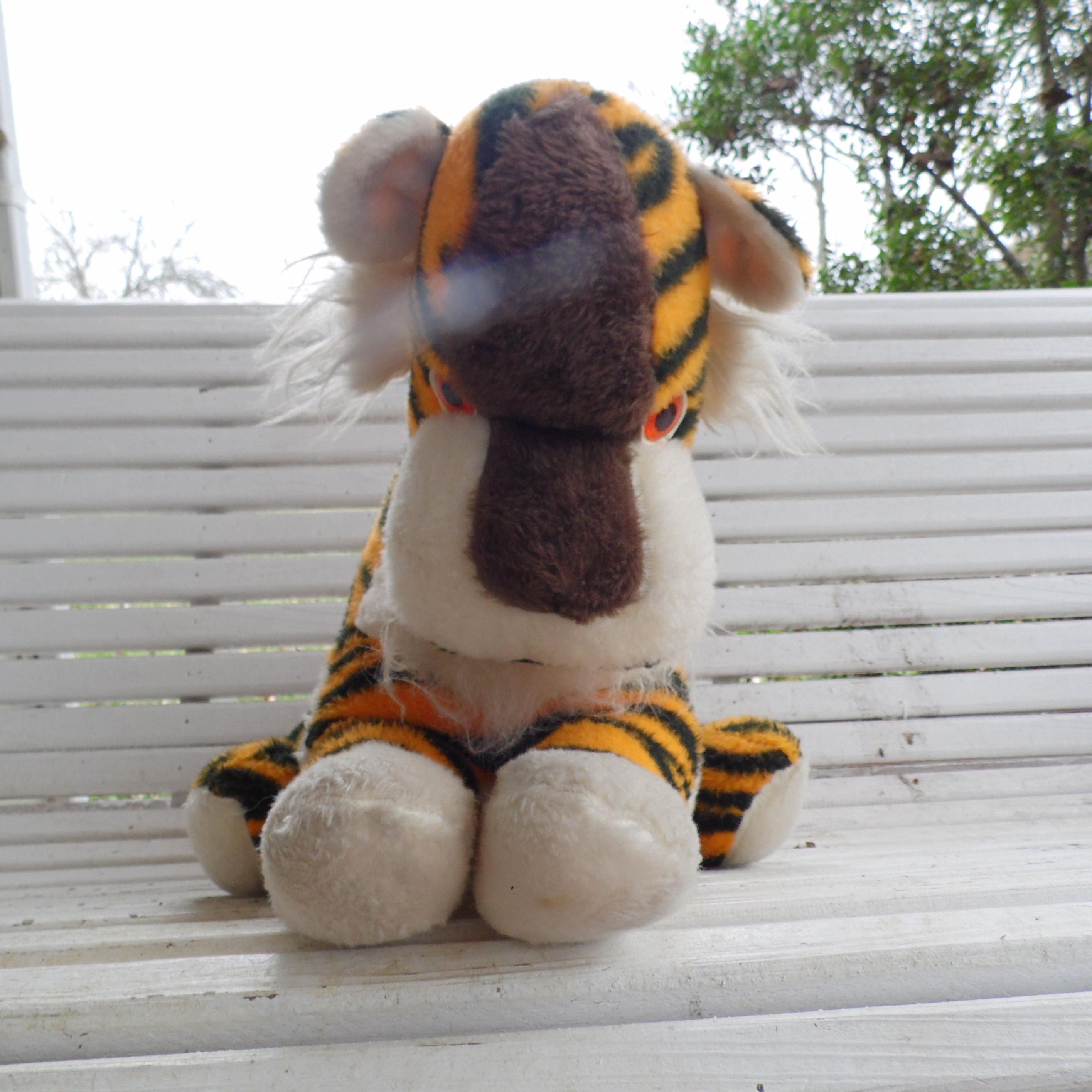 vintage stuffed tiger