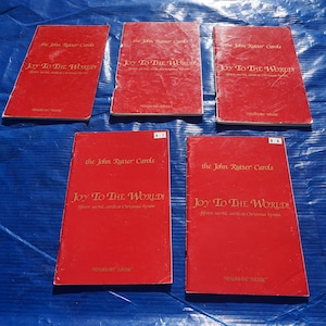 Christmas books lot of 5 Christmas Carols books the John Ritter Carols Joy to the World 15 sacred carols and Christmas hymns Hinshaw Music