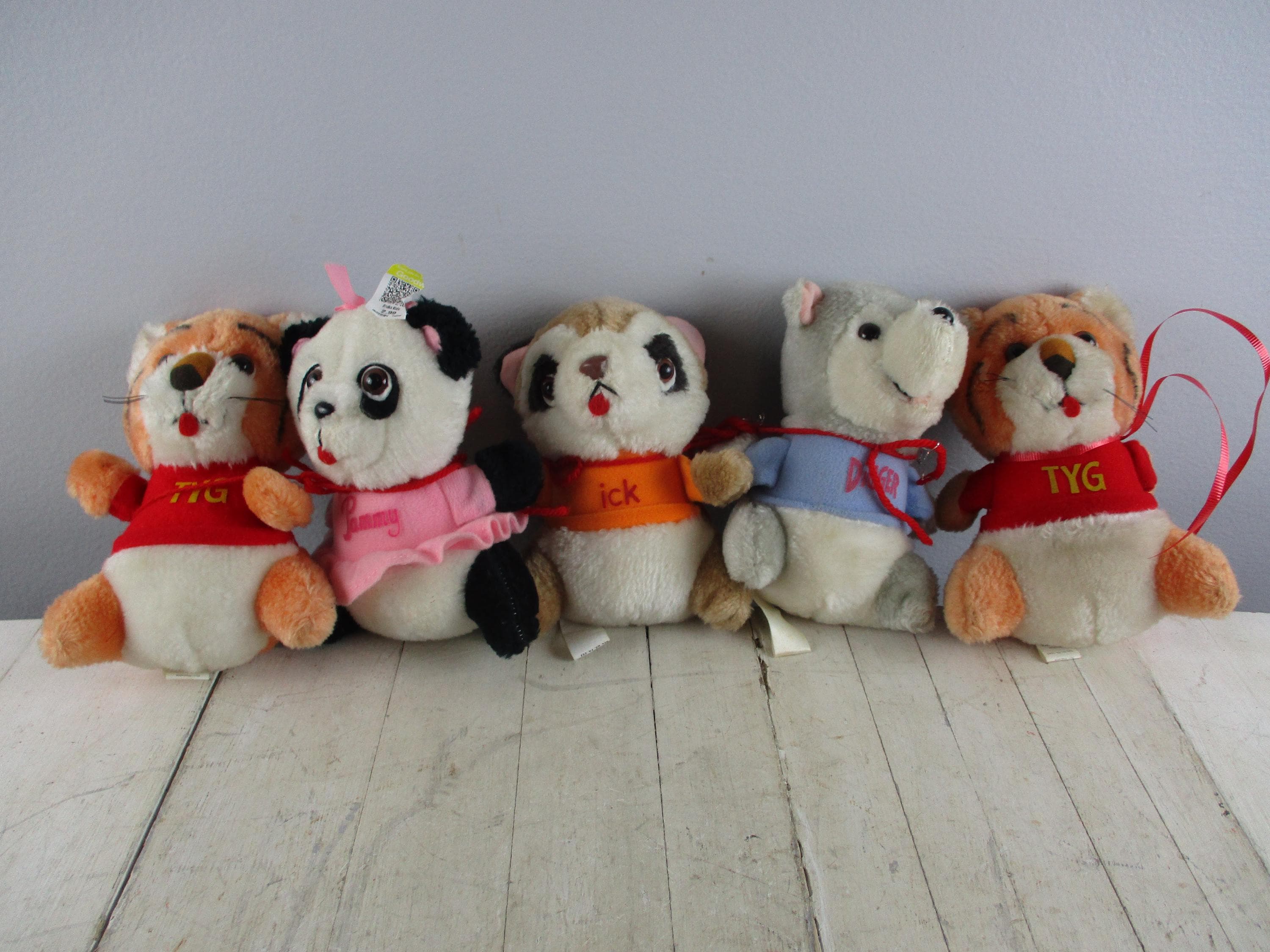 Vintage Lot of 5 Shirt Tales Plushies Plush Stuffed Animals 2 of