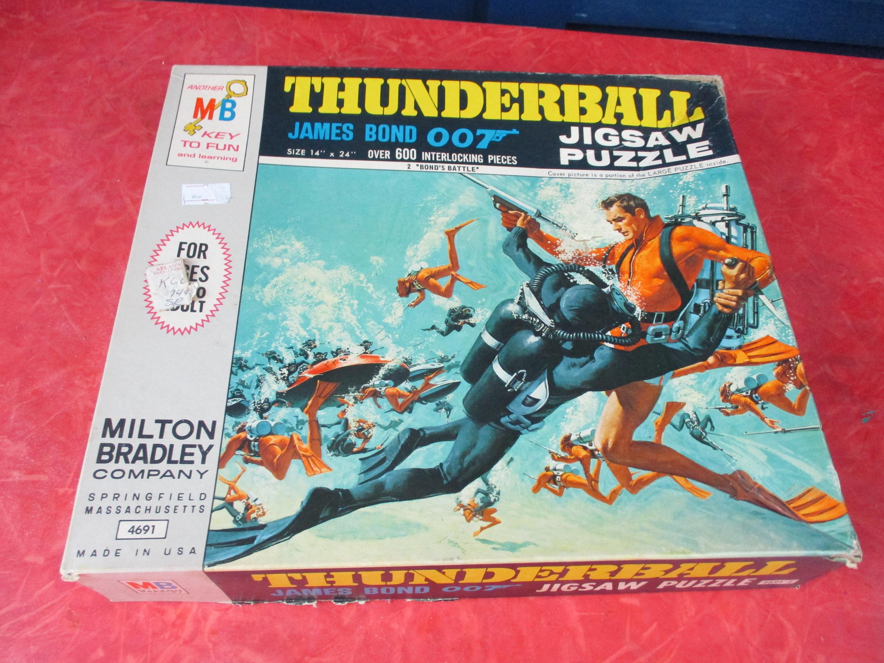 Vintage Puzzle 1965 Milton Bradley Jigsaw Puzzle James Bond 007