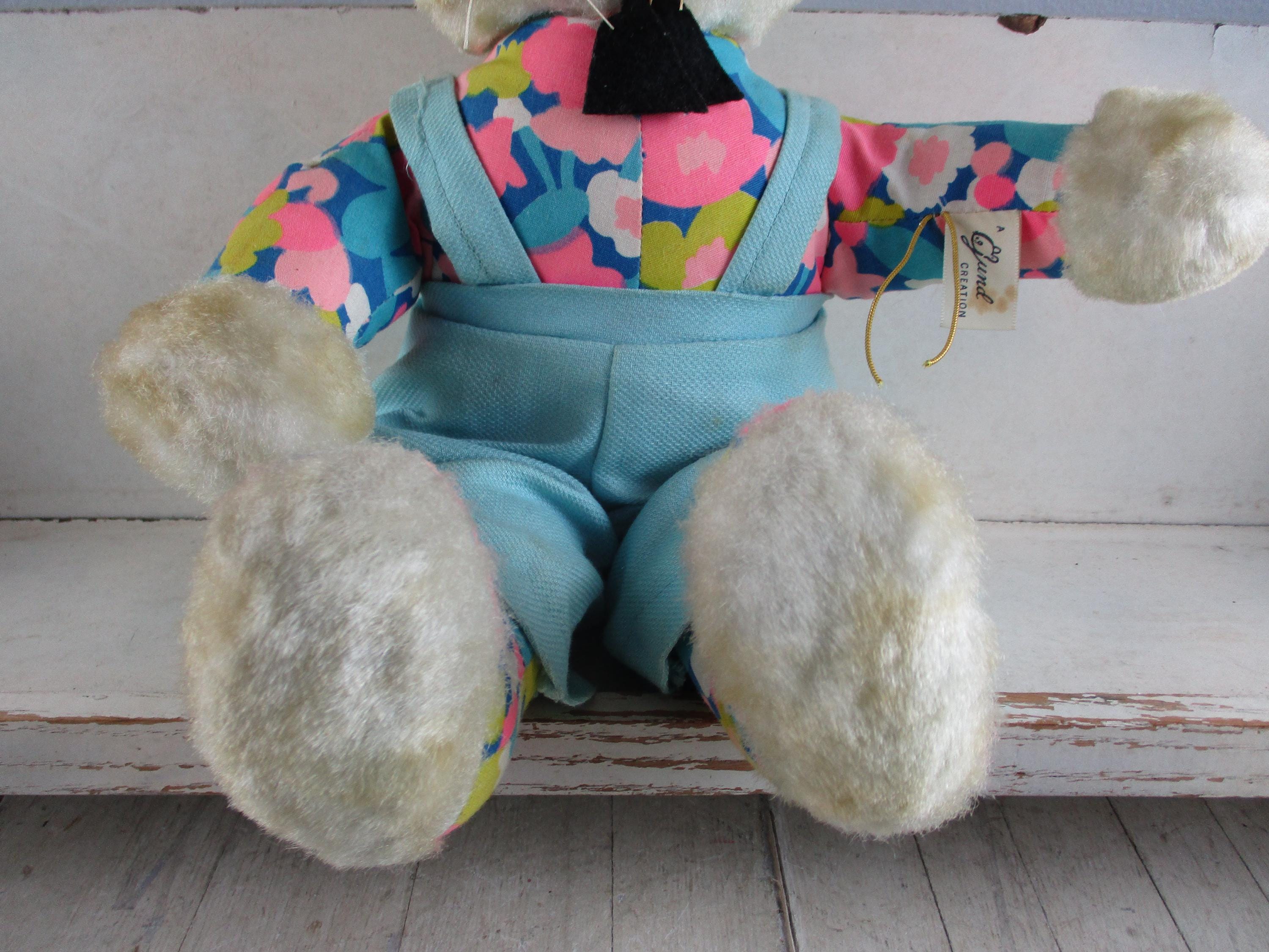 Vintage Gund J. Swedlin Bunny Rabbit Flower Power Fabric