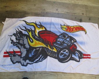 Beach Towel vintage 2001 Mattel Hot Wheels Collectible Franco Beach Towel