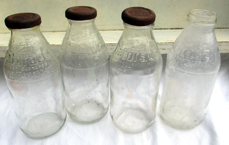 Vintage Glass Gatorade Bottle Marked 5604