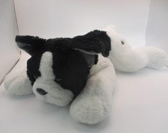 Collectible Plush FAO Schwarz French Bulldog stuffed animal plushie about 13" long F.A.O. Schwarz