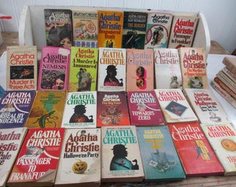 Vintage Lot of 41 Agatha Christie paperback books Mystery Detective Suspense books Pocket books