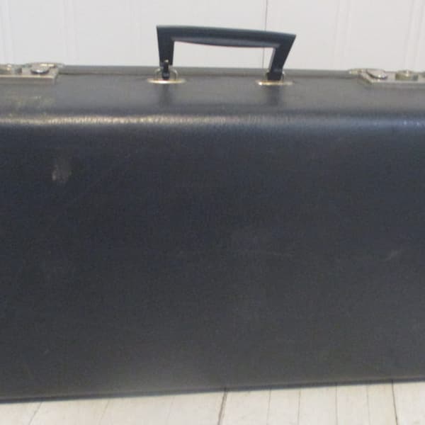 Vintage suitcase small / medium blue suitcase for travel display trade shows venues storage decor lightweight no name 21x12x7 1/2