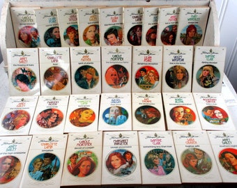 Lot of 30 Vintage Harlequin Presents books 1980's paperback romances Includes Numbers between 340 - 369 Janet Dailey Flora Kidd Winspear