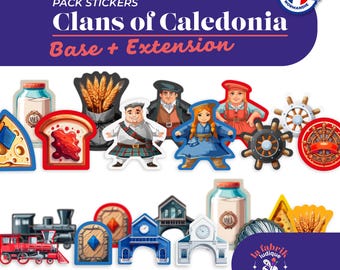 Adesivos Premium para Clans of Caledonia + Extensão Opcional