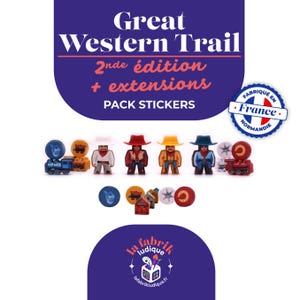 Stickers Premium pour Great Western Trail 2nde édition + Extension en option