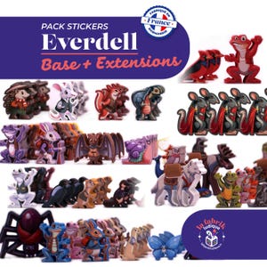 Premium stickers for Everdell + optional extensions - Unofficial product