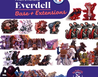 Premium stickers for Everdell + optional extensions - Unofficial product
