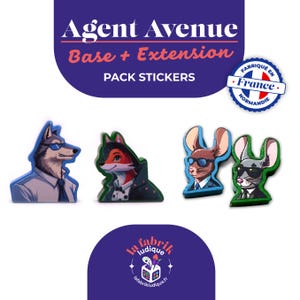 Pegatinas premium para Agent Avenue + extensión opcional