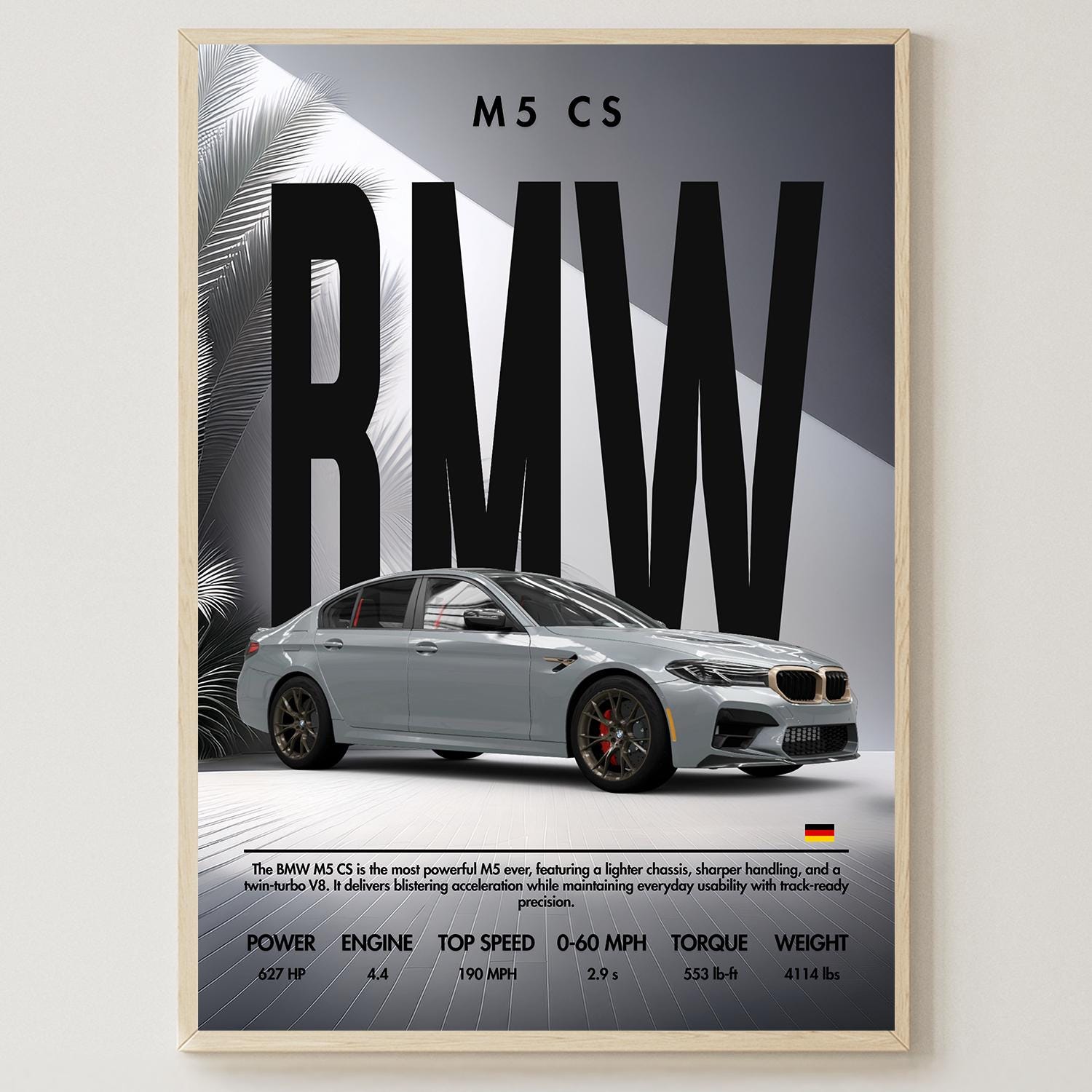 BMW M5 CS Art Print | Sports Car Poster (digital Download) - Etsy