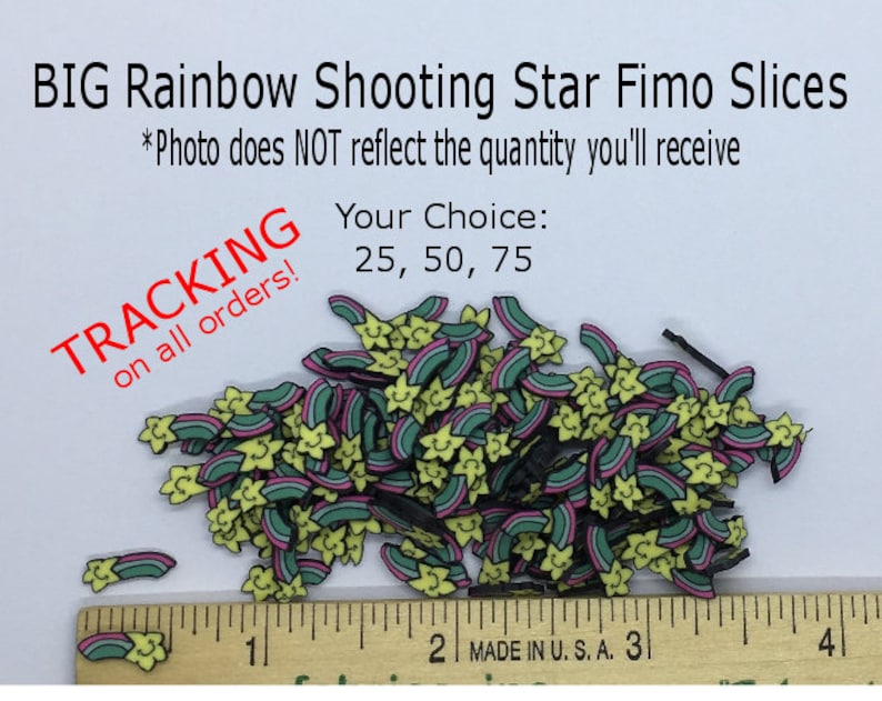 Clay Sprinkles BIG Shooting Star Fimo Slices Resin Shakers Slime Topping Nail Art Polymer Clay Resin Art Fake Sprinkles