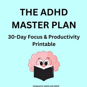 ADHD Daily Planner Printable – 30-Day Focus Journal for Adults with ADHD (PDF)