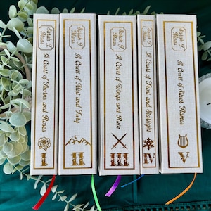 ACOTAR Full Series Rebound (books 1-5) Gold and Cream Special Book Set