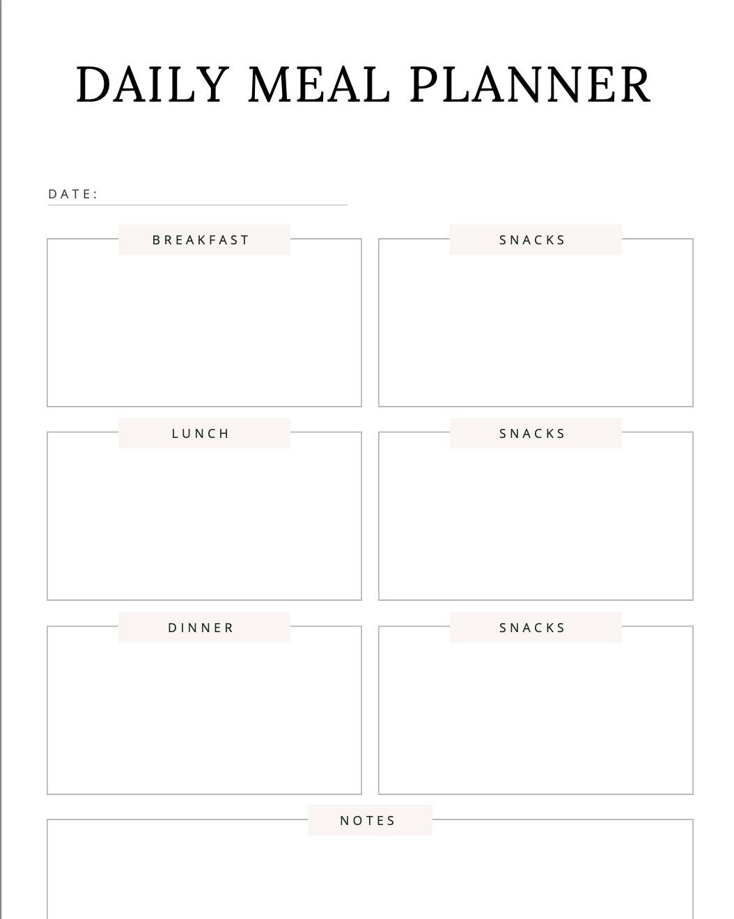 Weekly Meal Planner Ebook| Printable Digital Meal Planning Guided ...