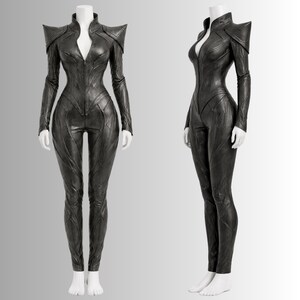 Reptile texture leather cosplay bodysuit