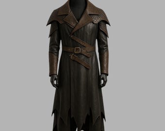 Handmade Leather Dragon Hunter Costume, Medieval Assassin Outfit