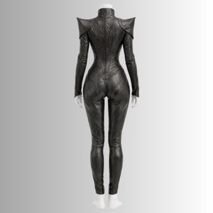 Dark fantasy leather warrior jumpsuit