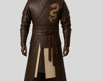 Handmade Leather Dragon Warrior Costume, Samurai Cosplay Armor