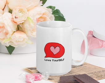 Love YourSELF - White glossy mug