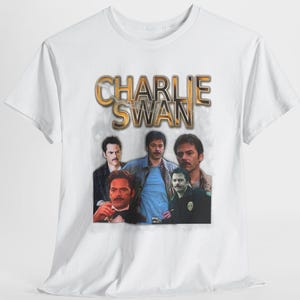 Charlie Swan shirt vampire bella swan edward cullen charlie swan t shirt city of forks charlie swan sticker