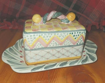 Vintage 1991 Mackenzie-Childs "Brighton Pavilion" Butterhouse rectangular Cover