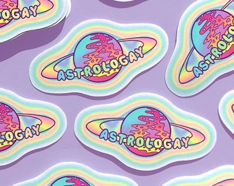 ASTROLOGAY vinyl sticker — high quality, glossy, die-cut, water & weather-resistant, and locally made — LIMITED RUN!